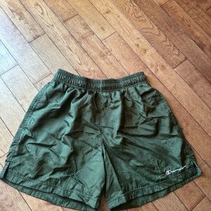 Champion Green Athletic Shorts Lightweight Relaxed Fit